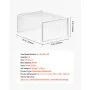 VEVOR Scatole Porta Scarpe, Adatte Fino alla Taglia 11 USA, 12 Scatole Porta Scarpe Impilabili, Contenitori Modulari in Plastica Salvaspazio per Riporre Stivali e Cappelli, Cornice Bianca