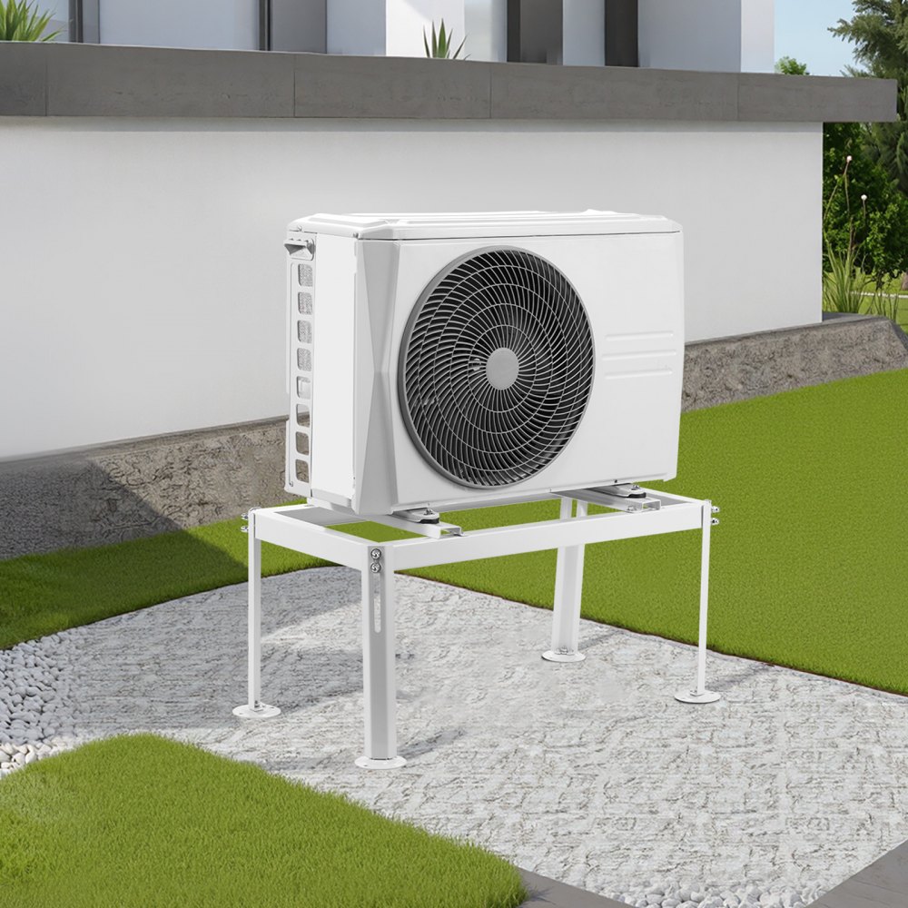 VEVOR Supporto da Terra, Mini Split Regolabile Antivibrazioni per Condizionatore d'Aria Senza Condotti da 9000-24000 BTU, Pompa di Calore, Staffa di Base AC per Pavimento, Capacità max. 200 kg