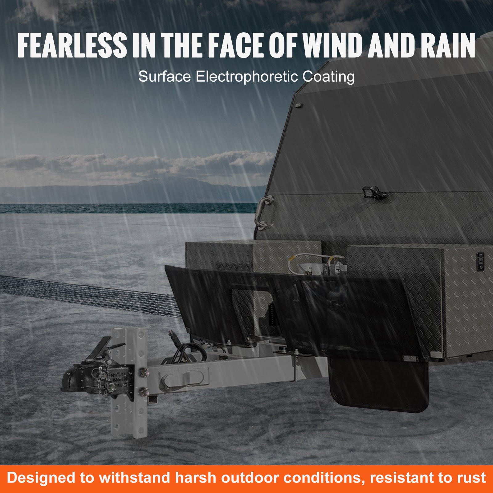 VEVOR Attacco per Rimorchio Regolabile Kit Staffa Attacco Rimorchio 2-5/16 Pollici, Sfera Attacco Compatibile 58,74mm, Capacità 6804kg, Attacco per Montaggio Ghisa Traino di Camper, Camioncino, SUV