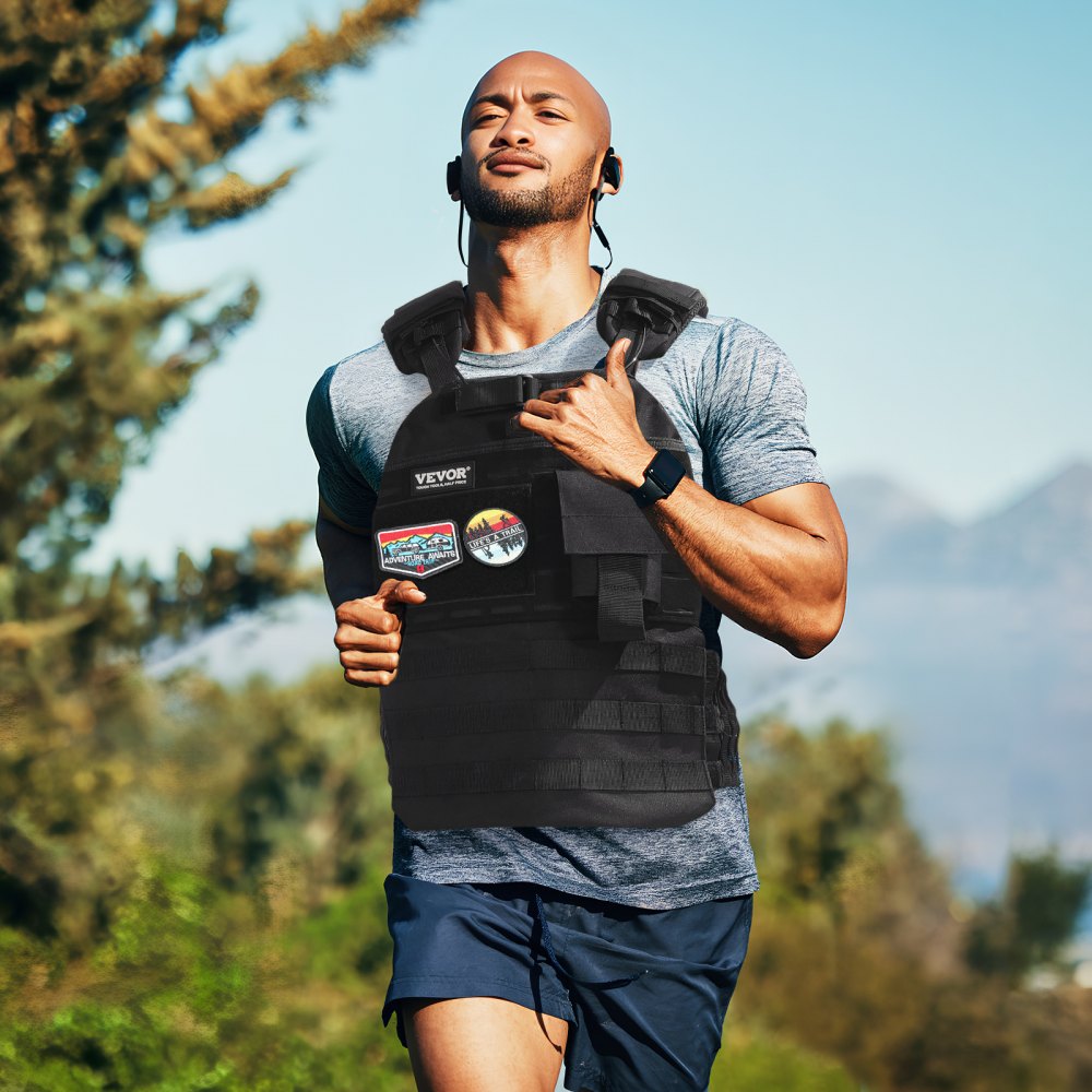 VEVOR Giacca con Pesi per Corsa Regolabile max. 18kg, Giacca con Pesi da Corsa per Allenamento Fisico per Adulti, Giacca con Pesi Attrezzatura da Allenamento per Bodybuilding, Corsa, Jogging, Fitness