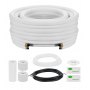 VEVOR Set di Tubi Mini Split da 7,6 m Tubo in Rame per Aria Condizionata con Diametro Esterno di 9,5 e 15,9 mm, Raccordi di Qualità Elevata, per Sistemi di Climatizzazione Mini Split HVAC