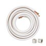 VEVOR 50FT Mini Split Line Set, tubi in rame con diametro esterno da 1/4" e 1/2", per aria condizionata, refrigerante o pompa di riscaldamento e HVAC con strisce di avvolgimento.
