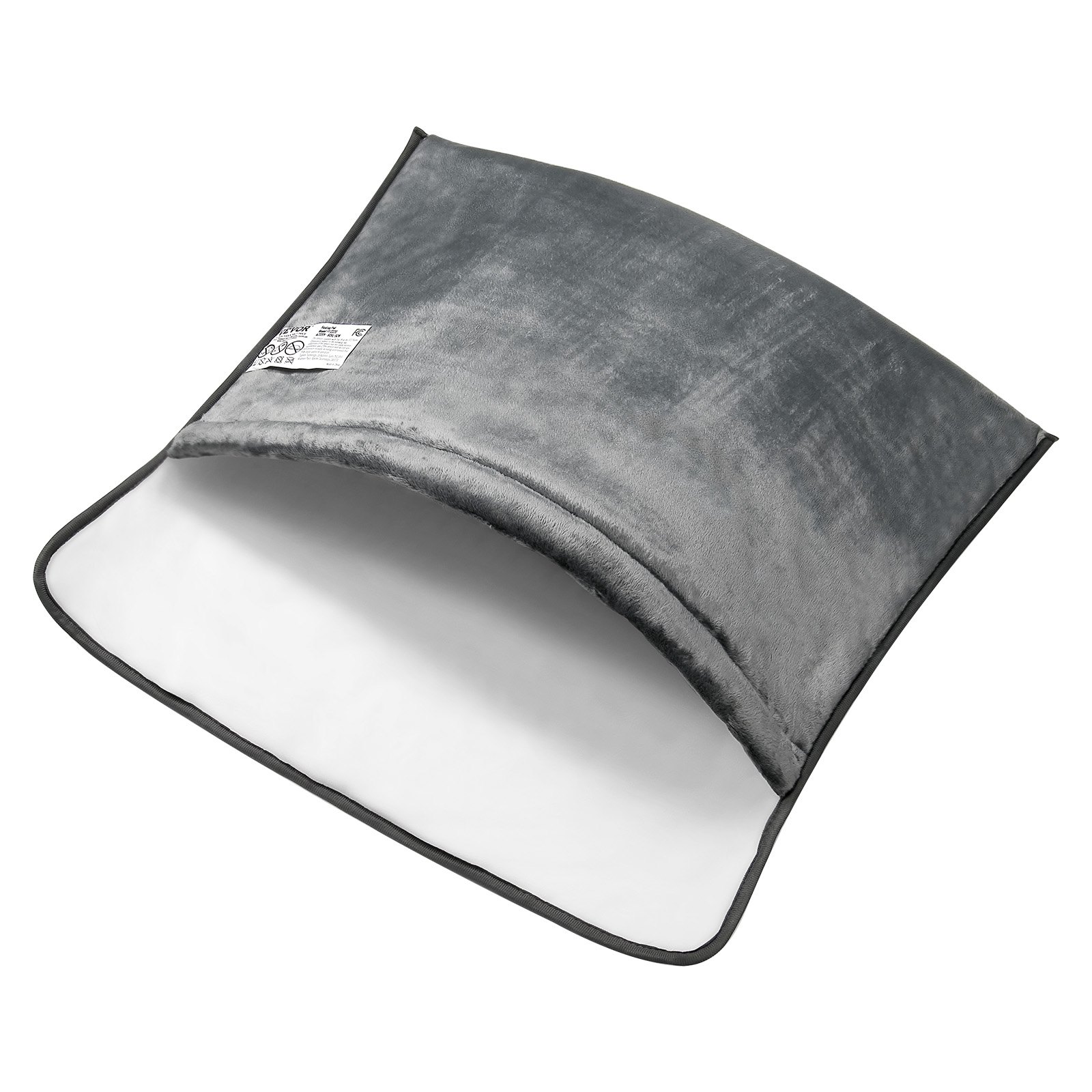 VEVOR Scaldapiedi Elettrico Riscaldato, Cuscinetto Riscaldante per Piedi in Flanella con Timer 6 Livelli di Calore per Letto, Ufficio, Sotto la Scrivania, 545 x 480 mm Scaldapiedi Frande Lavabile