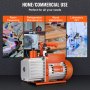 VEVOR Pompa per Vuoto Rotativa a Palette 375 W Pompa per Vuoto per Aria Condizionata a 2 Stadi, 9,3 kg 142 L/min 115 V per Riparazione HVAC, Manutenzione della Refrigerazione, Degasaggio della Resina