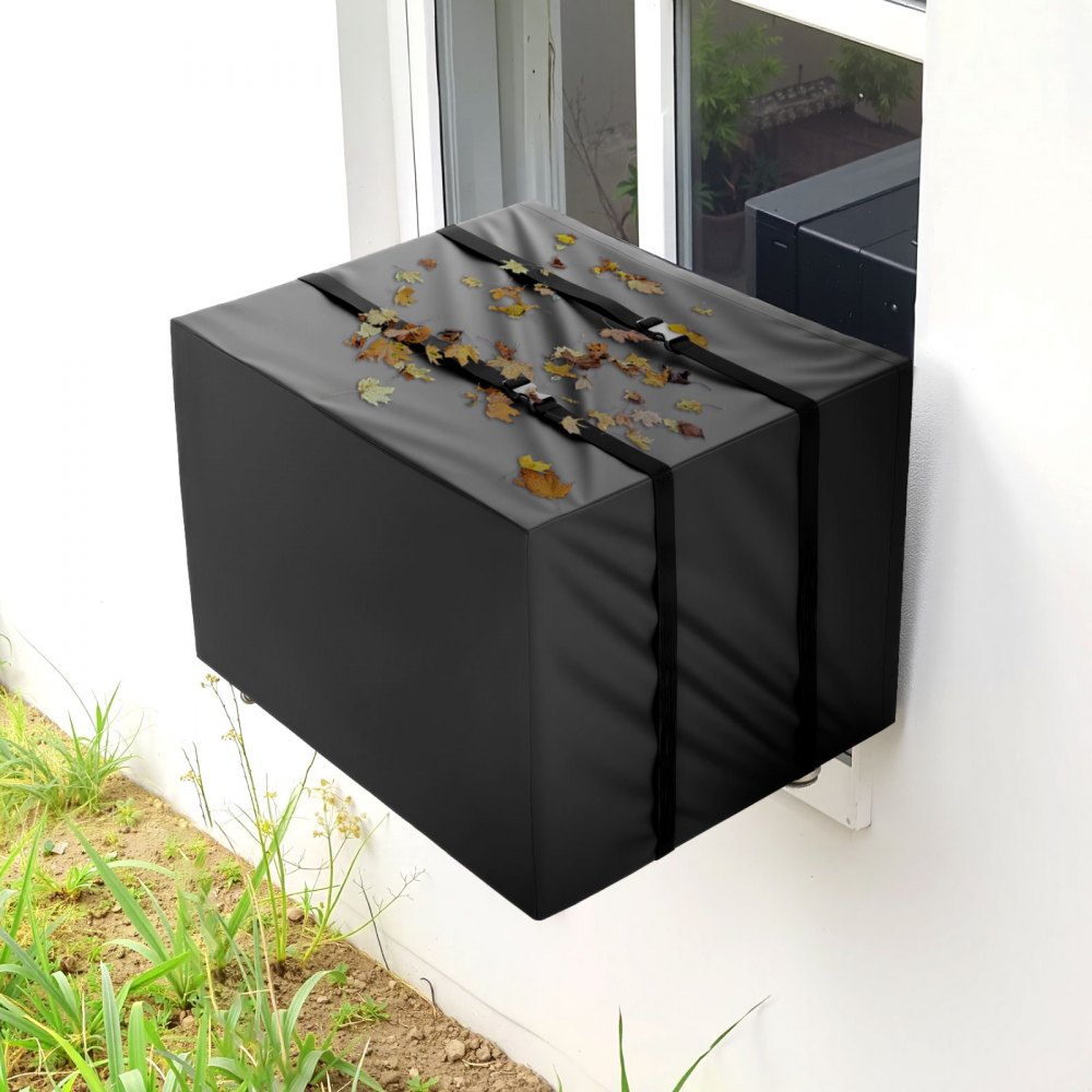 VEVOR Air Conditioner Cover, 530 x 400 x 380 mm Ac Cover for Air Conditioning Unit, Double-Layer, Waterproof Polyester Fabric, Adjustable Shoulder Strap, Universal Size for Outdoor Outside