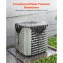 VEVOR Copertura per Aria Condizionata da Esterno 71x71 cm, Copertura Protettiva da Detriti per Condizionatore, Tessuto in Poliestere con Fodera in PVC, Misura Universale