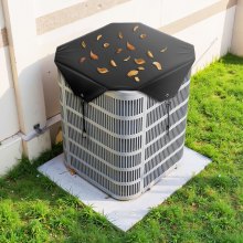 VEVOR Copertura per Aria Condizionata da Esterno 71x71 cm, Copertura Protettiva da Detriti per Condizionatore, Tessuto in Poliestere con Fodera in PVC, Misura Universale