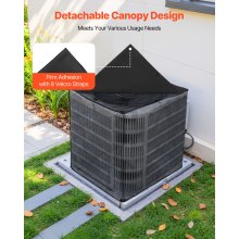 VEVOR Copertura per Aria Condizionata da Esterno 91,4 x 91,4 x 101 cm, Copertura Protettiva da Detriti Pioggia per Condizionatore, Tessuto in Poliestere Rete in PVC, Misura Universale
