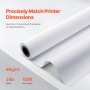 VEVOR Carta per Plotter di Grande Formato, 609,6 mm x 45,7 m, 6 Rotoli CAD Bond Rolls con Anima 50,8 mm, Rotoli di Carta per Plotter 15 kg, Carta per Disegni CAD, Progetti di Ingegneria, Mappe GIS