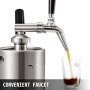 VEVOR Caffettiera in Acciaio Inossidabile per Caffè Tè Freddo Capacità 2L con Rubinetto, Caffettiera Portatile in Acciaio Inox 2L per Preparazione di Caffè e Tè Freddo Bevande Cold Brew Uso Domestico