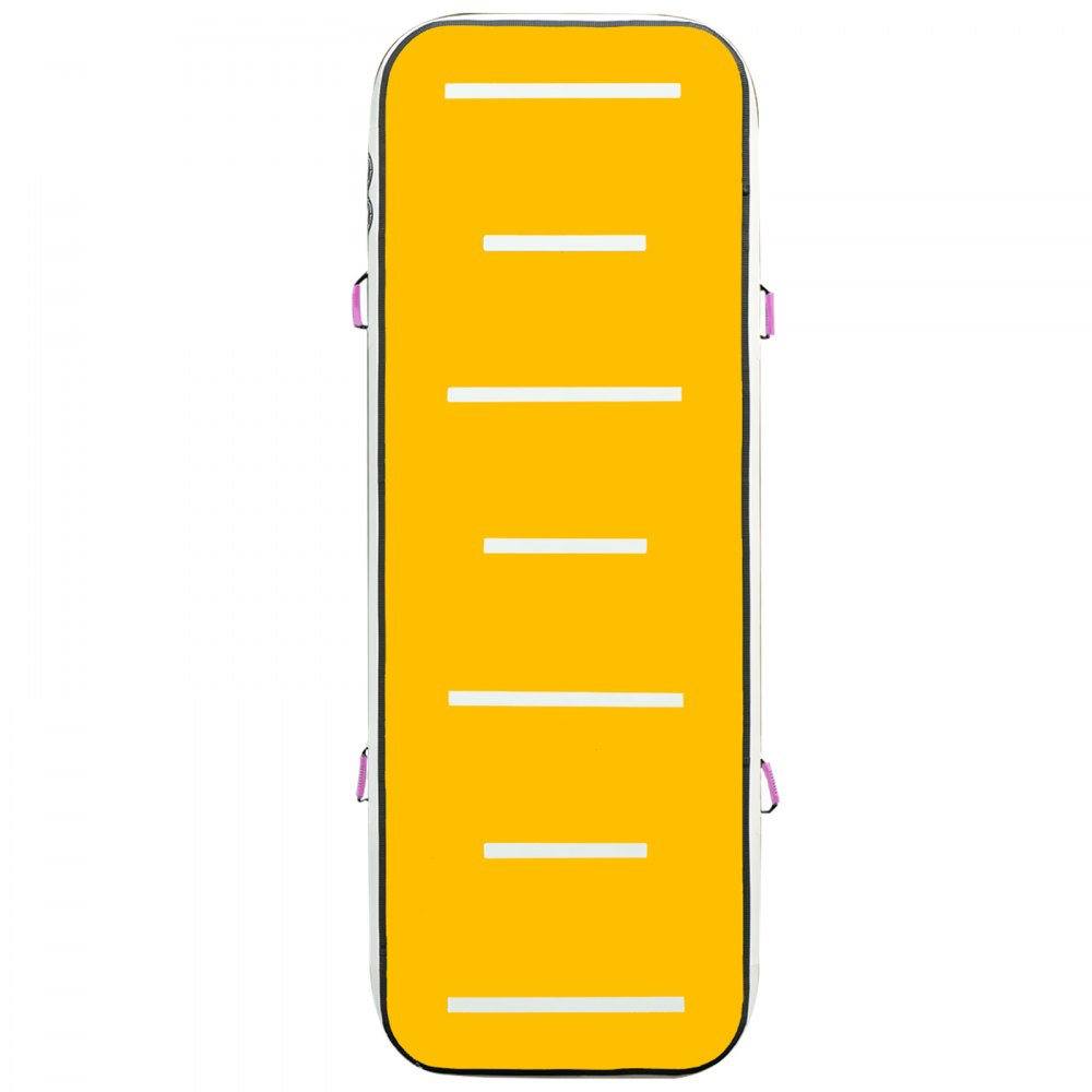 VEVOR 300x100x10cm Stuoia di Burattatura della Pista di Aria Gonfiabile Tappetino Yoga Gonfiabile 10 Piedi Tappetino Ginnastica Gonfiabile Senza La Pompa Rosso e Giallo