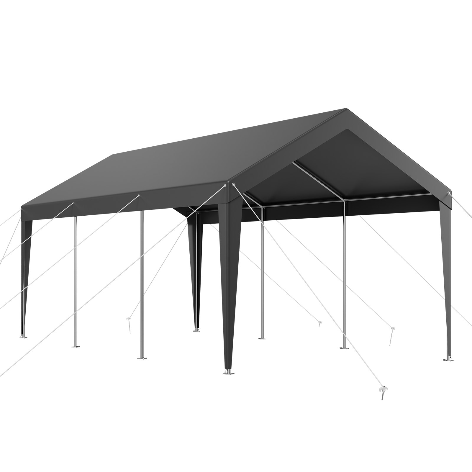 VEVOR Carport, 3.05x6.09x2.87 m Car Shelter, Portable Tent Garage, Galvanized Car Shelter, UV-Resistant Garage Tent, Year-Round Protection, Storage Shed, Ideal for Car, Boat, Motorcycle
