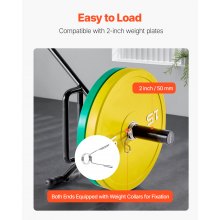VEVOR Bilanciere Esagonale con Telaio Aperto, Barre per Shrug da 50 mm e Capacità di 360 kg con Impugnature Zigrinate, Attrezzatura per Sollevamento Pesi e Allenamento della Forza per Palestra