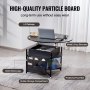VEVOR Tavolino da Caffè con Piano Sollevabile 900 x 900 x 510 mm Tavolino da Caffè Rotondo con Tasche Portaoggetti Extra, Tavolino da Caffè Sollevabile Capacità di Carico 50 kg per Soggiorno, Nero