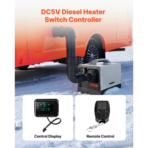 VEVOR Riscaldatore ad Aria Diesel 12V Riscaldatore di Parcheggio