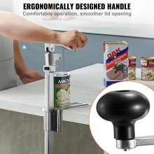 VEVOR Apriscatole Commerciale, Apriscatole Manuale in Acciaio Fuso da Tavolo per Lattine Alte Fino a 30 cm, Regolabile in Altezza con Viti, per Ristoranti e Hotel, 235 x 100 x 660 mm