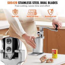 VEVOR Apriscatole Commerciale, Apriscatole Manuale in Acciaio da Tavolo per Lattine Alte Fino a 40 cm, Regolabile in Altezza con Viti, per Ristoranti e Hotel, Dimensione 235 x 100 x 660 mm