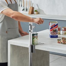 VEVOR Apriscatole Commerciale, Apriscatole Manuale in Acciaio da Tavolo per Lattine Alte Fino a 40 cm, Regolabile in Altezza con Viti, per Ristoranti e Hotel, Dimensione 235 x 100 x 660 mm