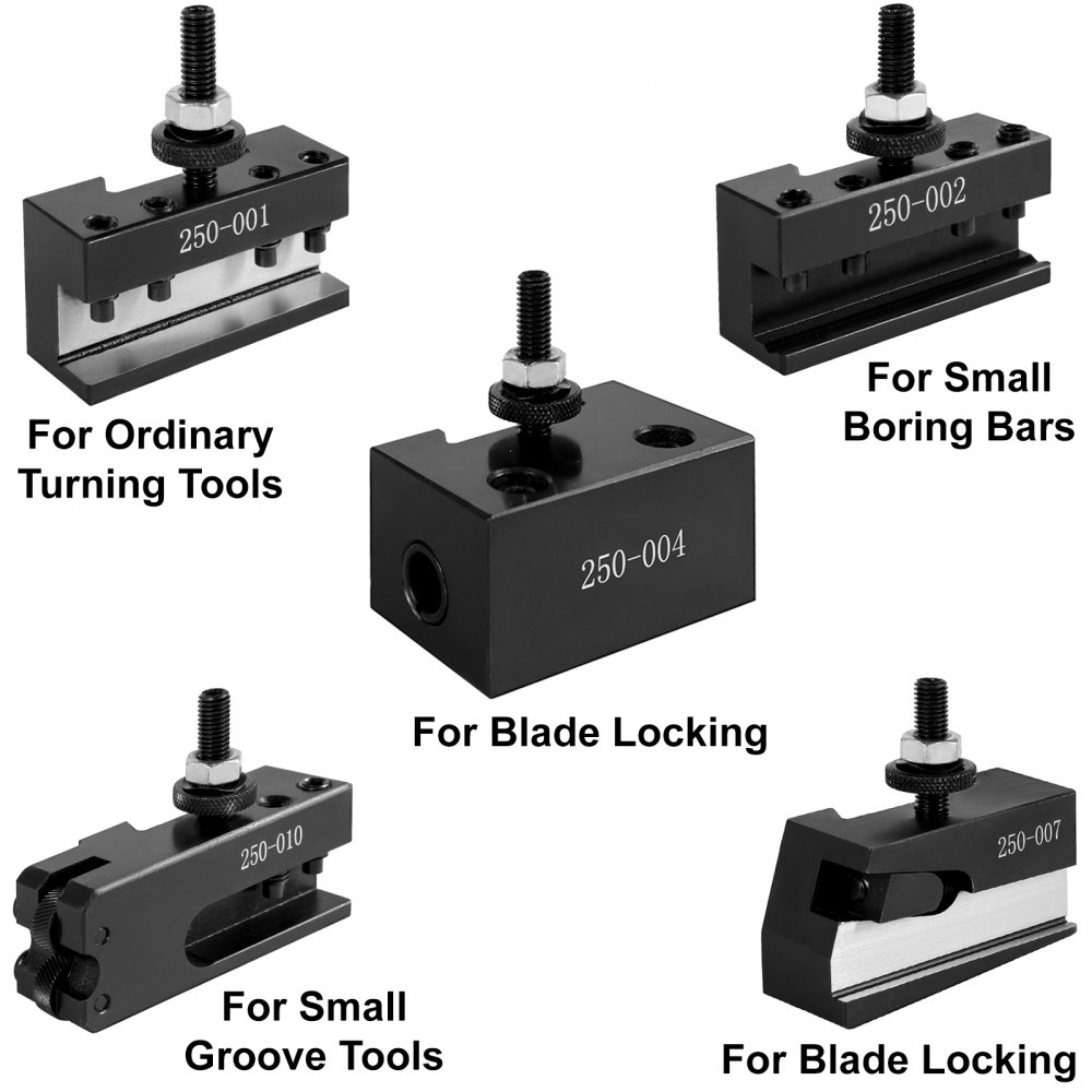 Vevor Kit Portautensili 250-000 Alta Precisione Per Torni Ordinari E Cnc Da 5 Pz