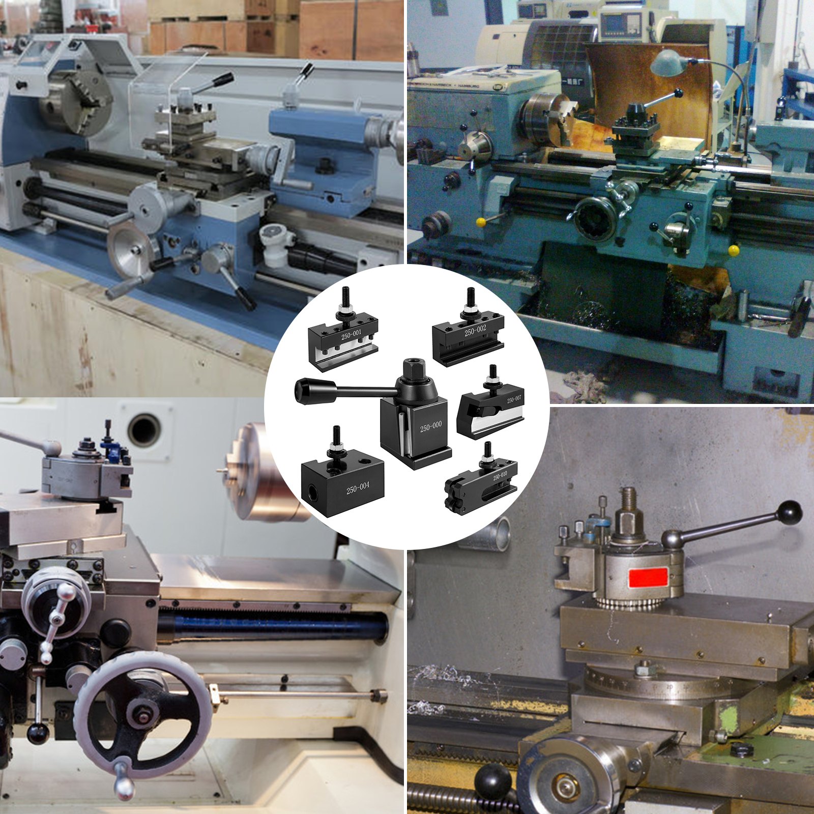 Vevor Kit Portautensili 250-000 Alta Precisione Per Torni Ordinari E Cnc Da 5 Pz