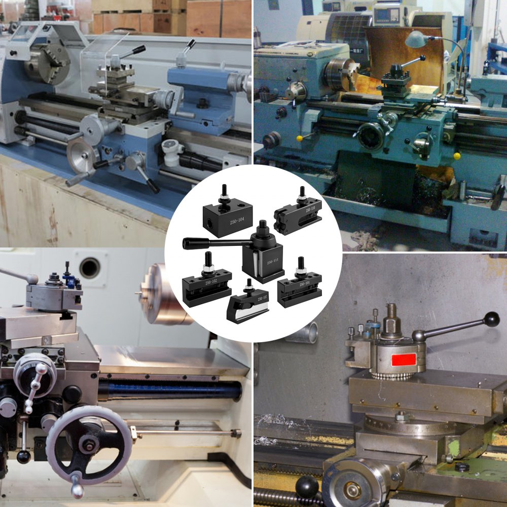 Vevor Kit Portautensili 250-111 Alta Precisione Per Torni Ordinari E Cnc Da 6 Pz