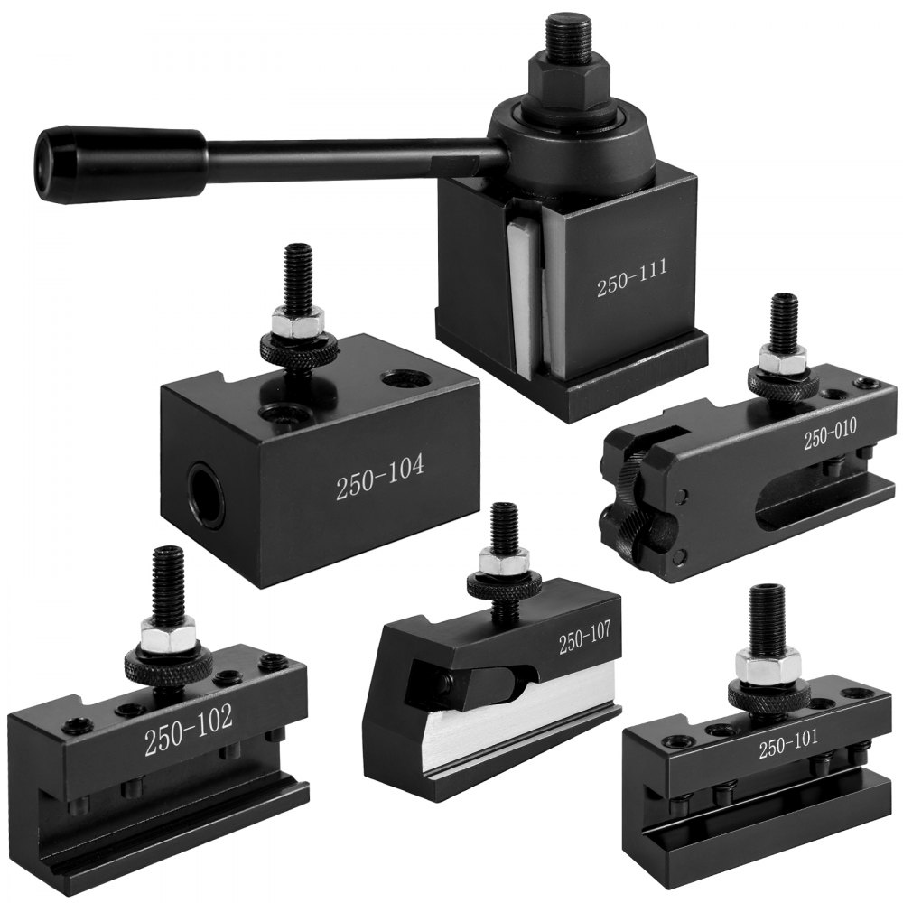 Vevor Kit Portautensili 250-111 Alta Precisione Per Torni Ordinari E Cnc Da 6 Pz