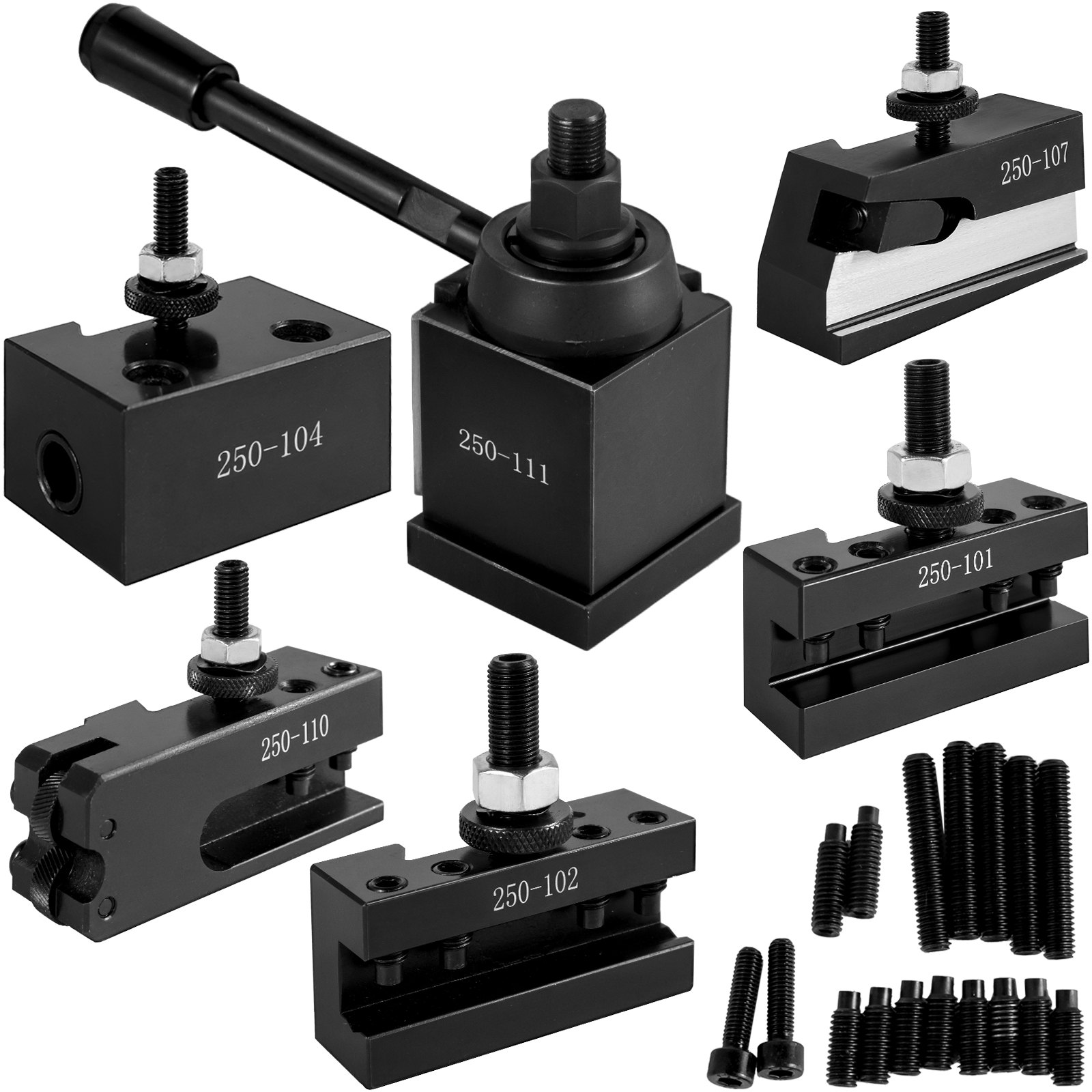 Vevor Kit Portautensili 250-111 Alta Precisione Per Torni Ordinari E Cnc Da 6 Pz