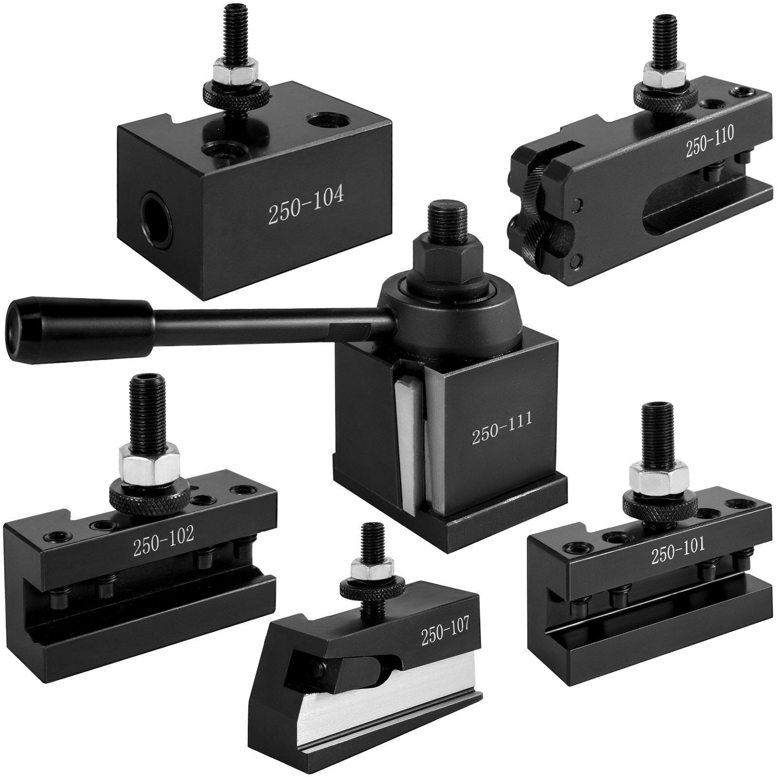 Vevor Kit Portautensili 250-111 Alta Precisione Per Torni Ordinari E Cnc Da 6 Pz