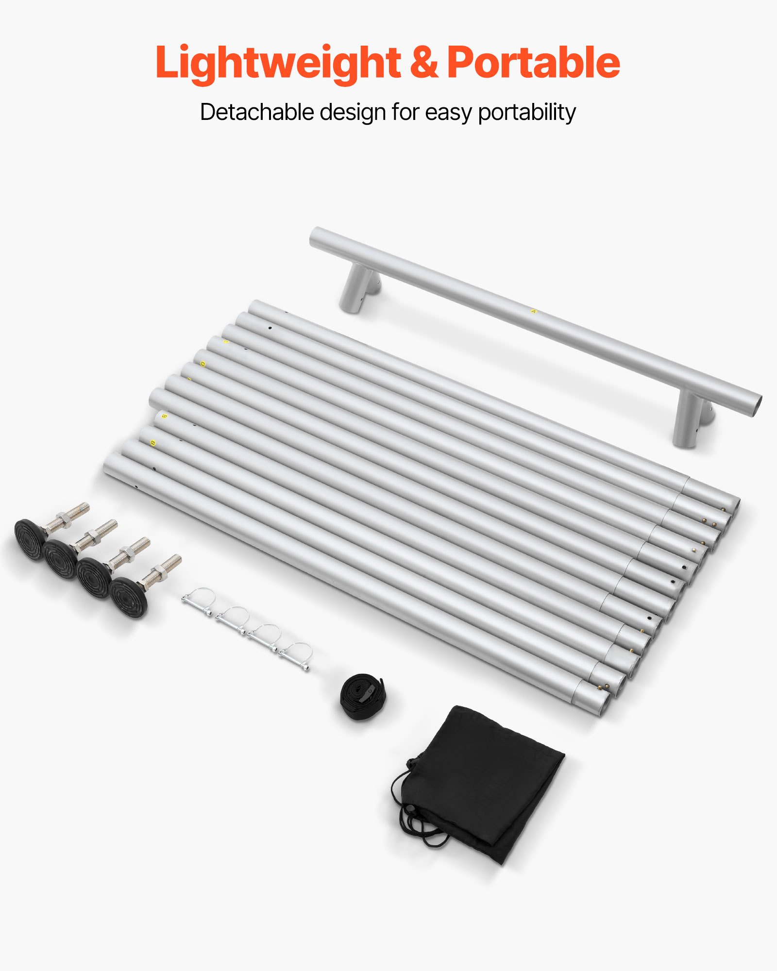 VEVOR Supporto per Altalena Yoga Altezza di 291 cm con Capacità di Carico Massima di 250 kg, Struttura Triangolare, Corda Aerea e Base Antiscivolo; Supporto per Amaca Multifunzionale, Solo Telaio