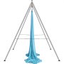 VEVOR Aerial Yoga Hammock with Yoga Frame 12 x 2.6 m, Blue Yoga Swing Air Flying, Yoga Swing Hammock Swing 250 kg Max. Load Capacity, incl. Yoga Socks & Foot Pads, Anti-Gravity Exercises