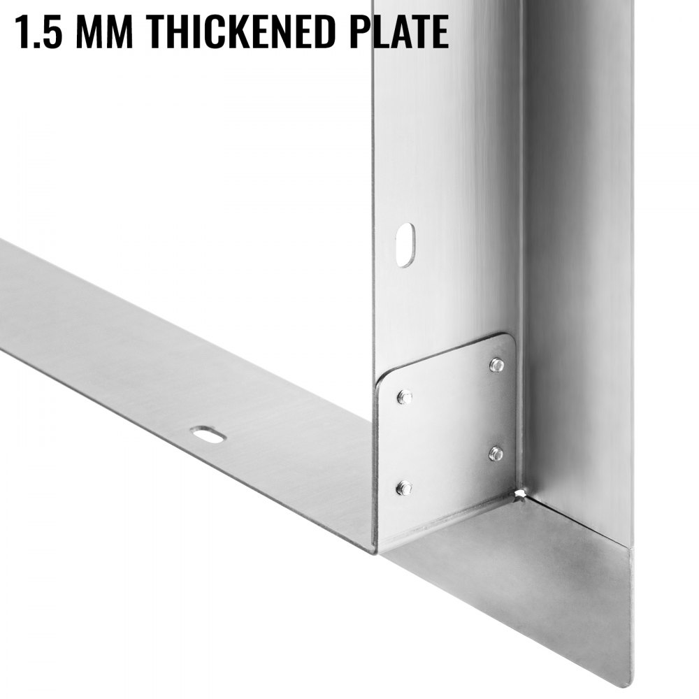 VEVOR BBQ Isola Bruciatore a Gas Telaio in Acciaio Inossidabile, Dimensioni Generali 1225 x 421 x 50 mm Cornice Bruciatore Cucina Esterna per Isola Barbecue di Argento, Peso dell'Articolo 6,6 Libbre