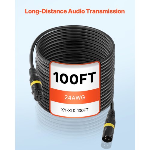 Cavo DMX 3 Pin XLR Maschio-Femmina – Schermato Per Luci, Lunghezze 0.75m A 20m
