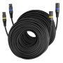 VEVOR Cavo Audio Cannon XLR da 30,48 m, 2 Pezzi, Cavi per Microfono DMX Bilanciati Schermati da Maschio a Femmina, Cavi a 3 Pin Placcati in Oro, per Illuminazione da Palco, Sistemi di Altoparlanti