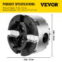 VEVOR Mandrino 4 Griffe  per Tornio 95mm/3,75pollici Mandrino Autocentrante per Tornio Legno Set di Accessori Mandrino