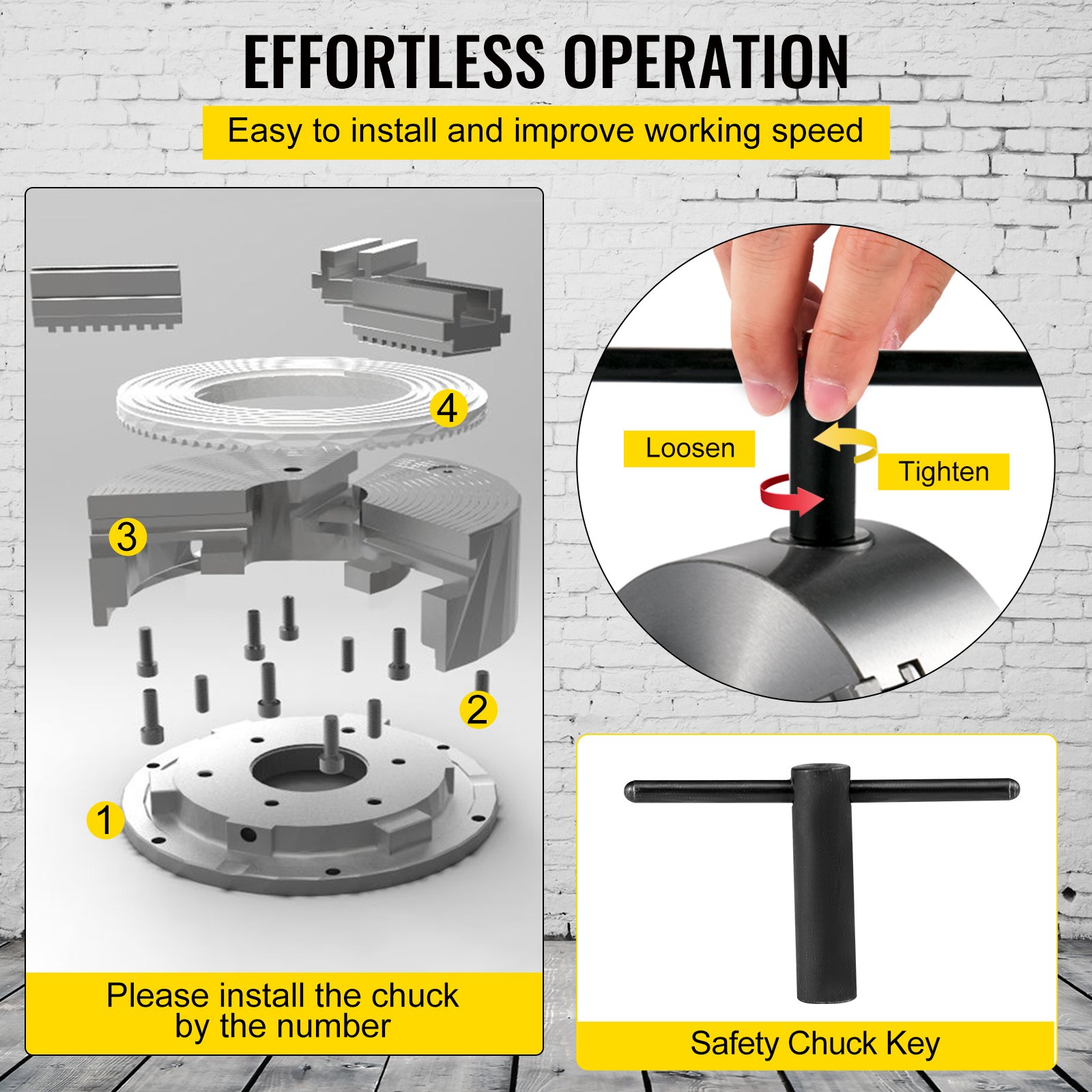 Mandrino per Tornio Mandrino Autocentrante Indipendente da 6 Pollici per la Lavorazione del Legno