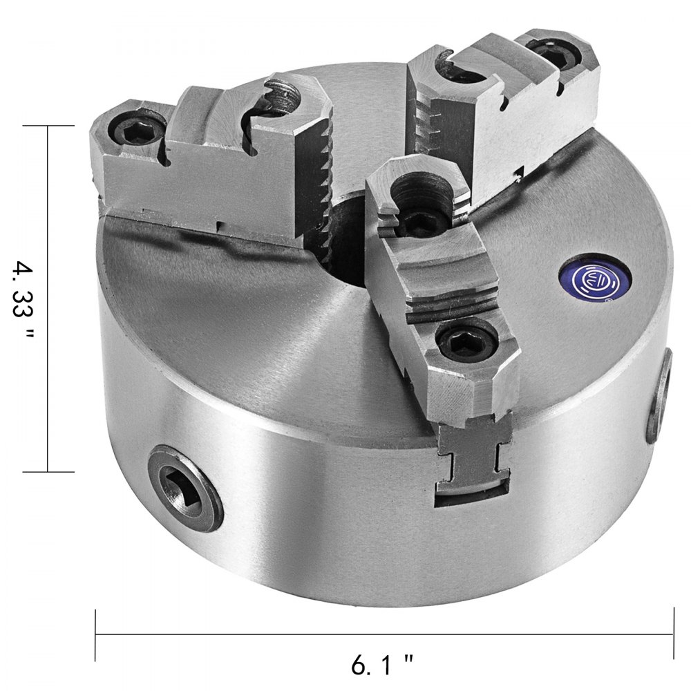 Mandrino Per Tornio K11-160 160mm 3 Griffe Cast Iron Internal Jaw