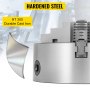 VEVOR Mandrino per tornio K11-200 a 3 griffe, mandrino autocentrante con griffe in acciaio temprato, rettifica interna ed esterna per tornio, trapano e fresatrice