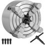 VEVOR Mandrino per Tornio Indipendente Mandibola Reversibile Accessori K72-125 5 pollici 125 mm per Tornio in Metallo per Macchina per Tornio Mandrino per Tornio a 4 Griffe