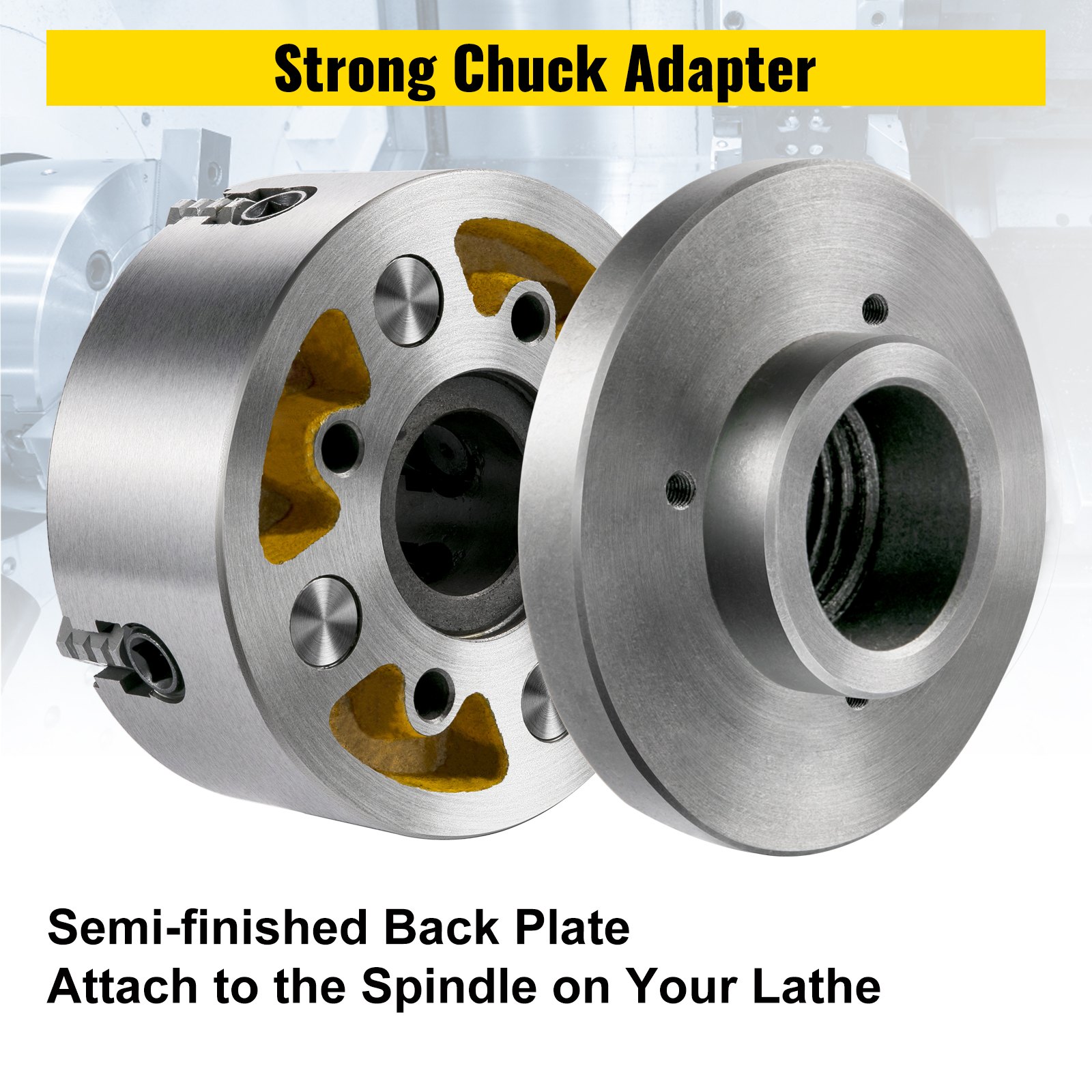 Vevor Accessorio Morsetto Mandrino A 4 Ganasce Mandrino Autocentrante Per Tornio