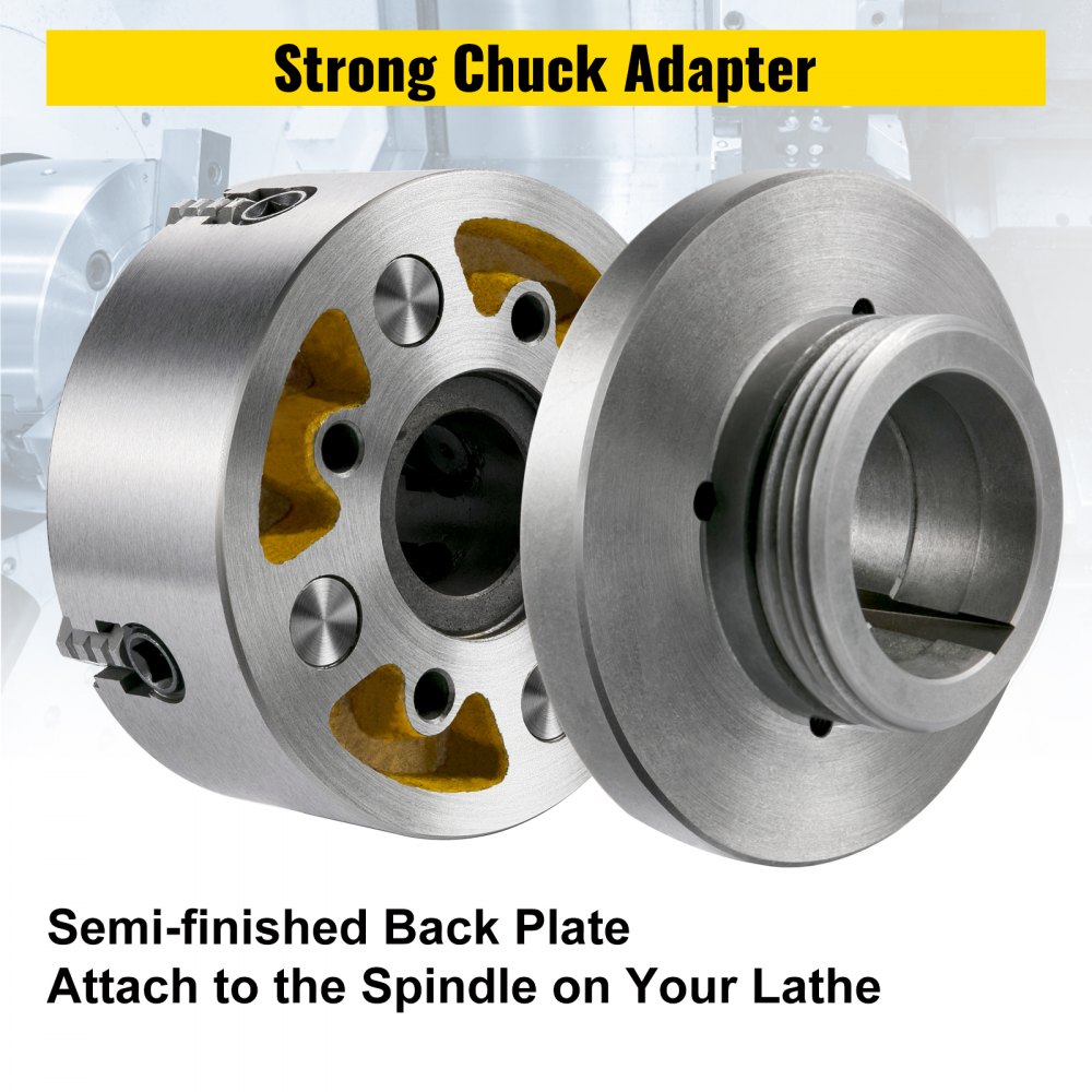 Vevor Mandrino Tornio 160mm Autocentrante A 4 Fresatura Griffe Rettifica L00