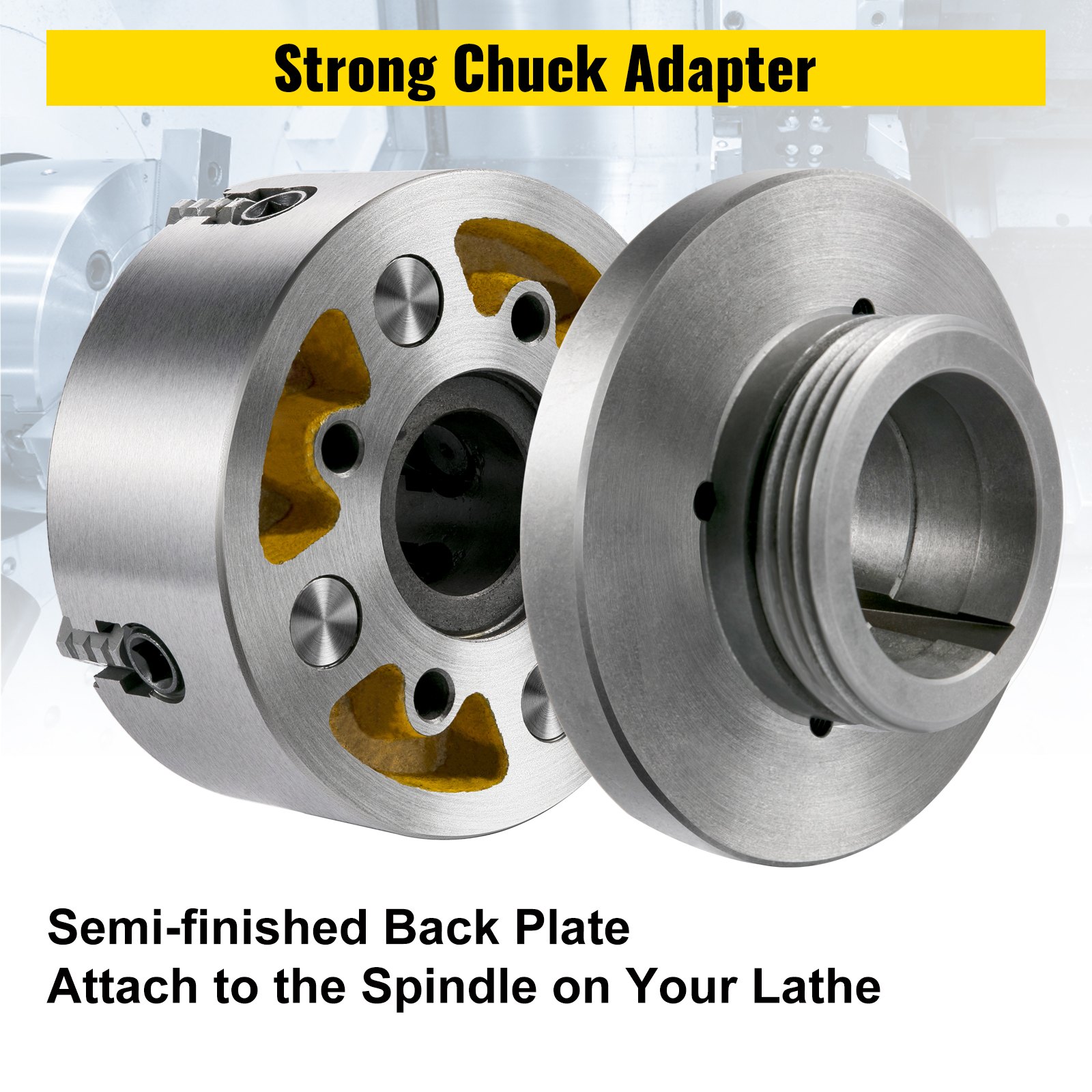 Vevor Mandrino Tornio 160mm Autocentrante A 4 Fresatura Griffe Rettifica L00