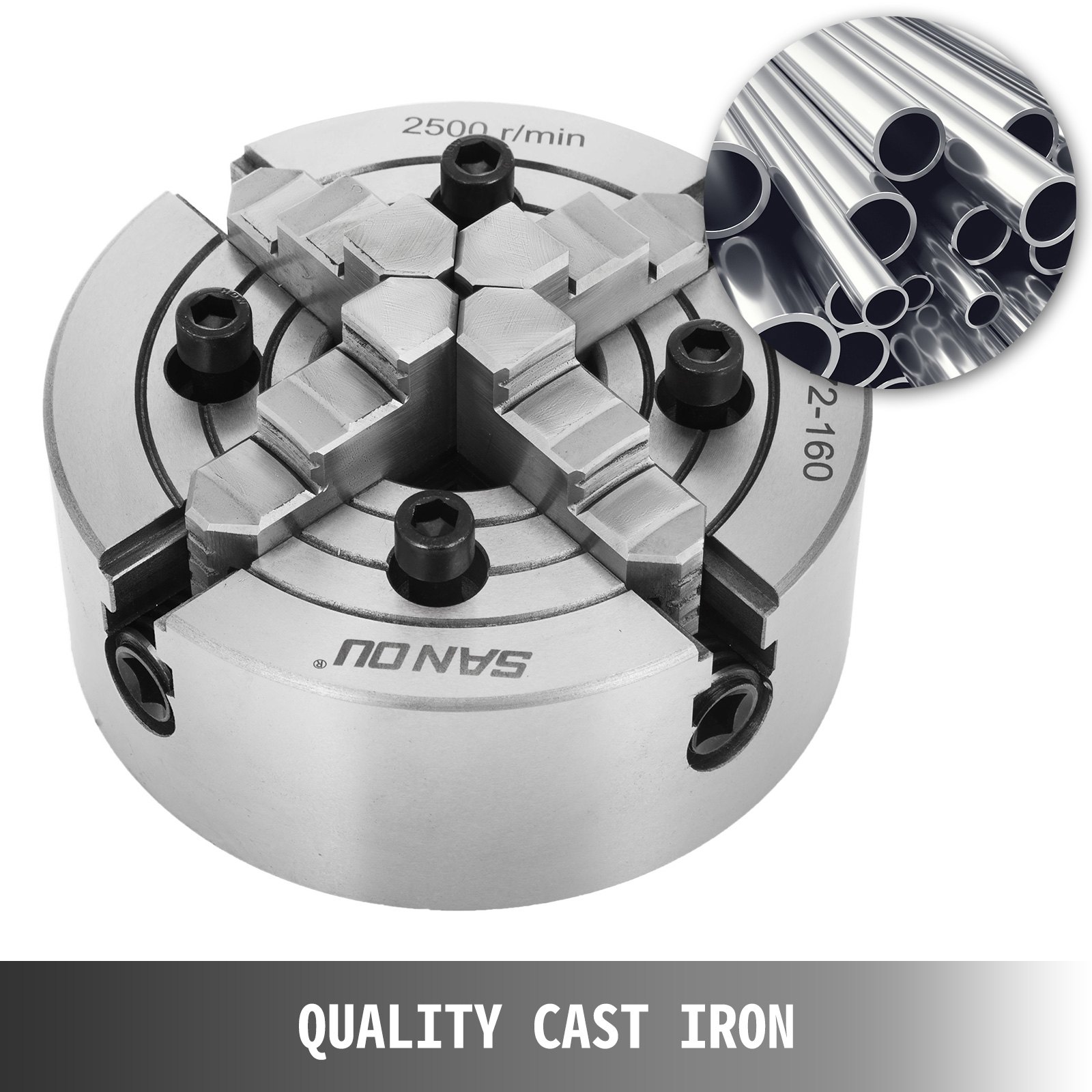 160 Mm autocentrante Per Tornio con 4 Griffe con Ganascia Reversibile K72-160