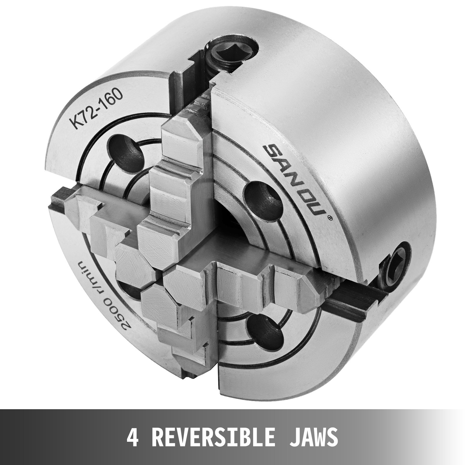 160 Mm autocentrante Per Tornio con 4 Griffe con Ganascia Reversibile K72-160