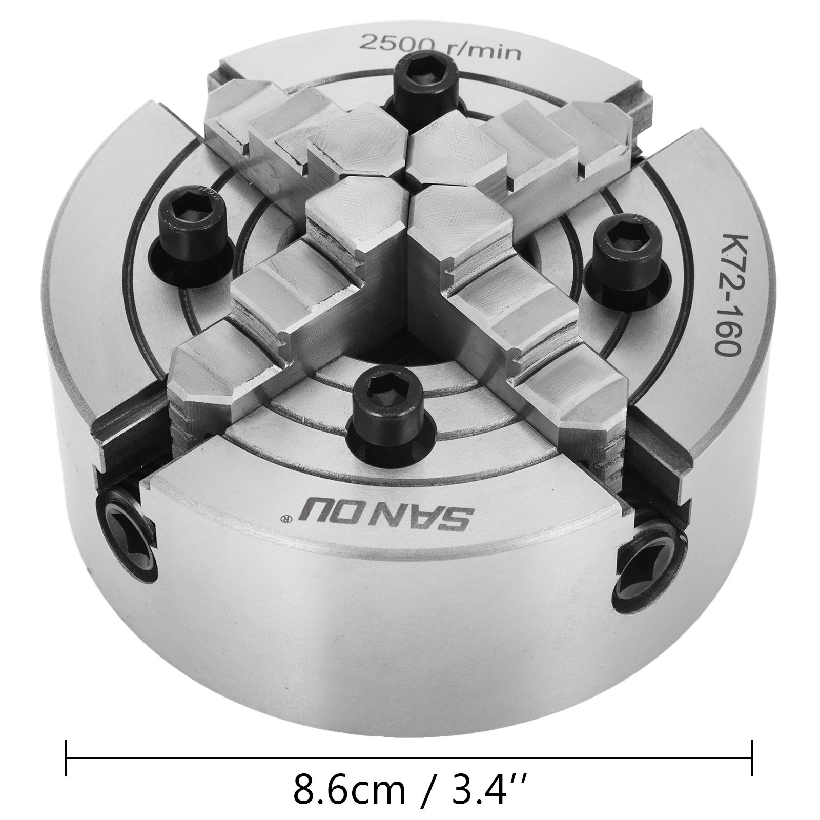 160 Mm autocentrante Per Tornio con 4 Griffe con Ganascia Reversibile K72-160