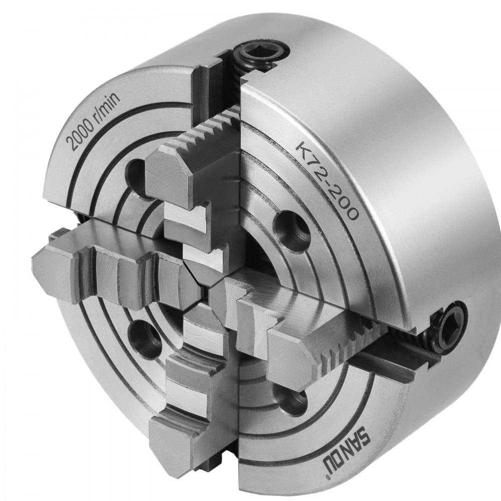 200 Mm autocentrante Per Tornio con 4 Griffe con Ganascia Reversibile K72-200