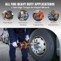 VEVOR Avvitatore pneumatico da 1 pollice, fino a 5175 ft-lbs a impatto con coppia inversa con incudine estesa 8 pollici per riparazioni e manutenzione di macchinari pesanti / semi-camion