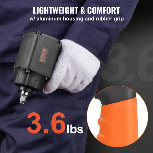 Chiave A Percussione Pneumatica VEVOR 3/8″ – Coppia Allentamento 690 Ft-lb, 10000 Giri/min, Doppio Martello, Per Officine E Hobby