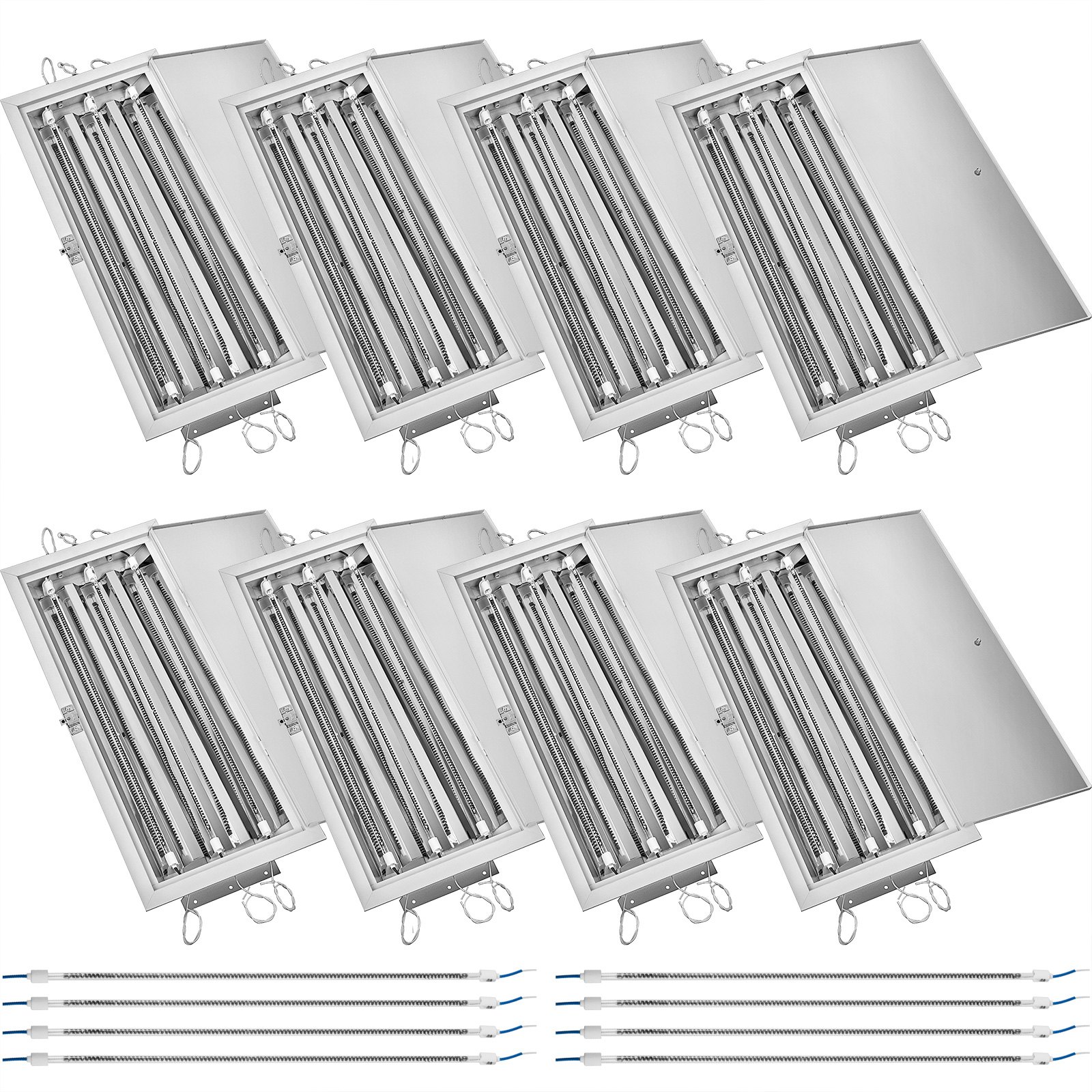 Lampada Essiccatore Infrarossi Per Carrozzeria 3kw 220v 8 Pezzi Riscaldamento