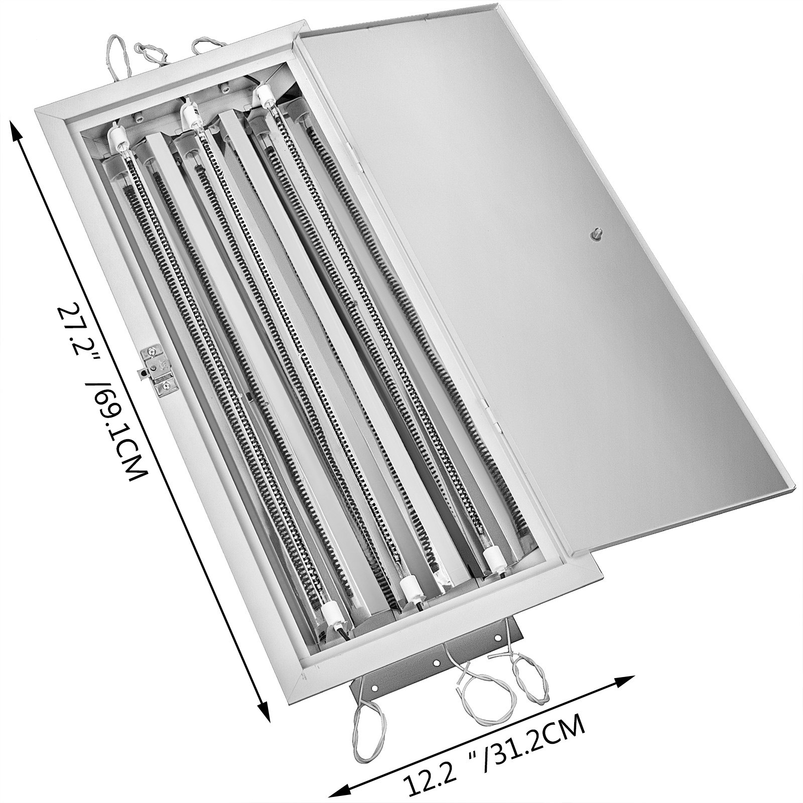Lampada Essiccatore Infrarossi Per Carrozzeria 3kw 220v 8 Pezzi Riscaldamento