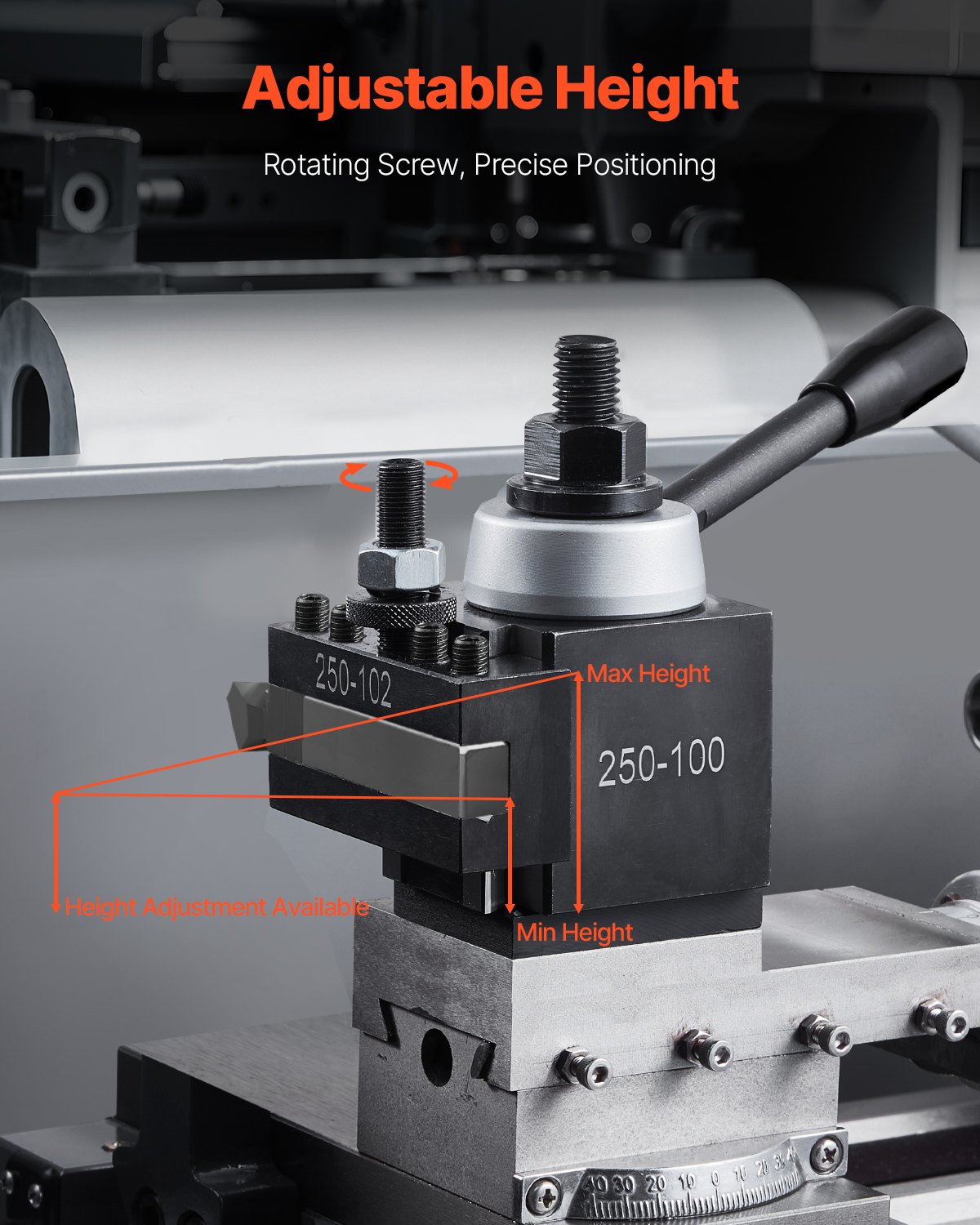 VEVOR Quick Change Tool Holder Set, 6-piece, Tool Holder, suitable for mini lathes and metal lathes with a swing diameter of 152.4-305mm, durable steel material